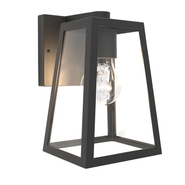 Lutec Fia - buiten wandverlichting - 14 x 16,5 x 21,6 cm - IP44 - zwart