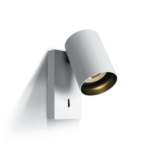 ONE Light Retro GU10 Spots - wandlamp met schakelaar - 7 x 13 x 2 cm - wit
