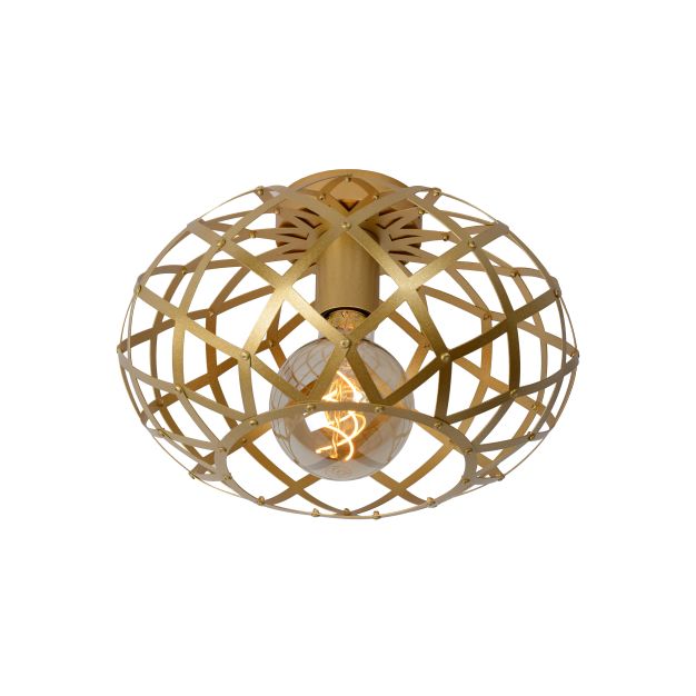 Lucide Wolfram - plafondverlichting - Ø 30 x 20 cm - mat goud