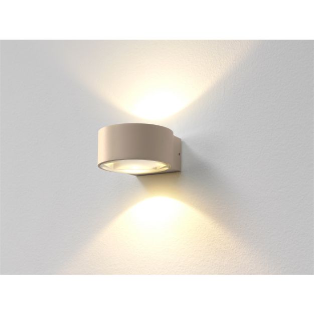 Artdelight Hudson - wandverlichting - 10,5 x 11,8 x 6,5 cm - 2 x 4W dimbare LED incl. - IP54 - champagne