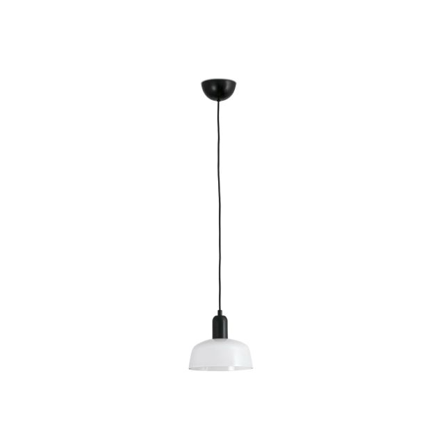 Faro Tatawin - hanglamp - Ø 18,4 x 108,1 cm - zwart/melkglas