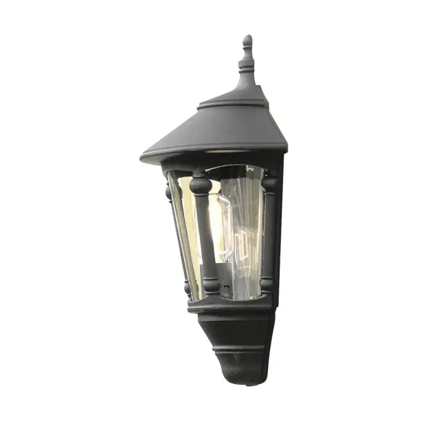 Konstsmide Virgo - buiten wandlamp - 15 x 24 x 44 cm - IP23 - mat zwart