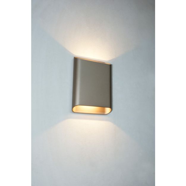 Artdelight Diaz Large - wandverlichting - 4 x 14,5 x 20 cm - 2 x 6W LED incl. - IP65 - champagne