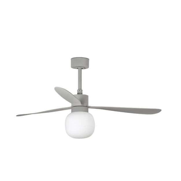 Faro Amelia - plafondventilator - Ø 132 x 47,1 cm - 6 snelheden - 20W dimbare LED incl. - incl. afstandsbediening met timer - grijs