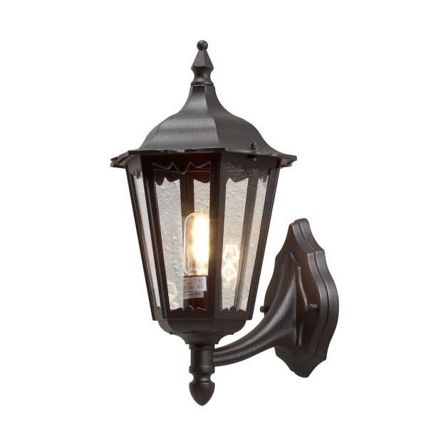 Konstsmide Firenze Up - buiten wandlamp - 23,5 x 30 x 45 cm - IP43 - zwart