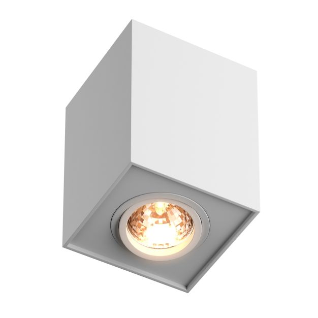 Zuma Line Quadro H - opbouwspot - 9,7 x 9,7 x 12,5 cm - wit