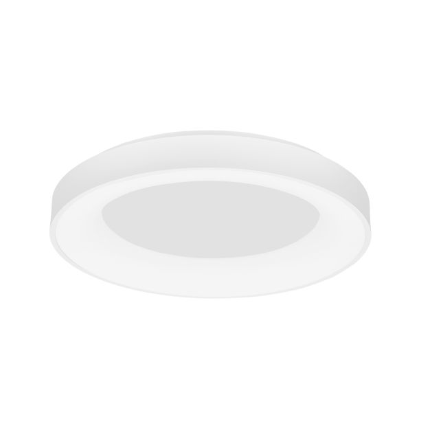 Nova Luce Rando Smart - plafondverlichting - Ø 60 x 9 cm - 50W dimbare LED incl. - Tuya - zandwit