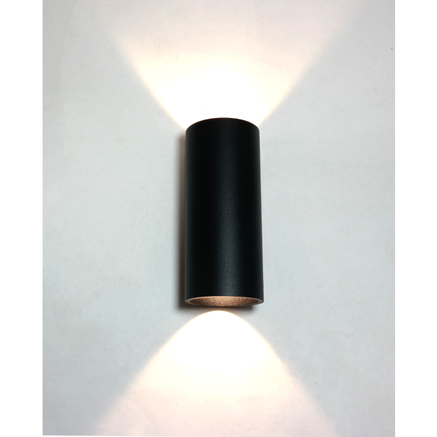 Artdelight Brody2 - buiten wandverlichting - 7,2 x 7,2 x 18 cm - 2 x 4W dimbare LED incl. - IP54 - zwart