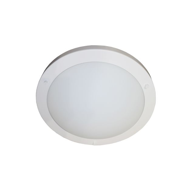 Artdelight Yuca - badkamer plafondverlichting - Ø 30 x 8 cm - 12W LED incl. - IP44 - wit