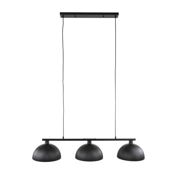 Vico Semicircular Cap-Ribbed - hanglamp - 120 x 30 x 150 cm - zwart