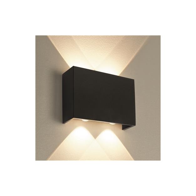 Projectlight Helmut - wandverlichting - 8 x 4 x 12,5 cm - 7W dimbare LED incl. - zwart