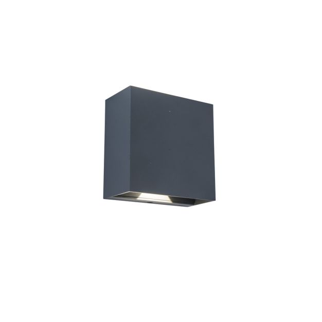 Lutec Gemini Beams - 11 x 11 x 5,4 cm - 10W incl. - IP54 - donkergrijs - wit