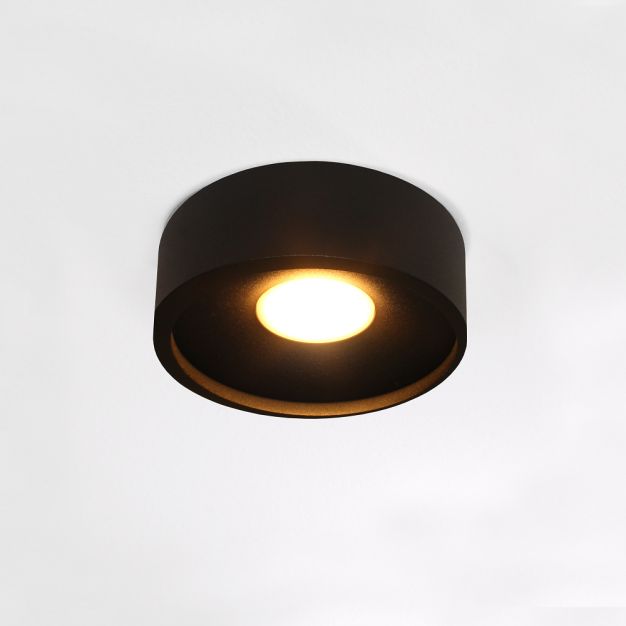 Artdelight Orlando - plafondverlichting - Ø 14 x 5 cm - 10W dimbare LED incl. - zwart