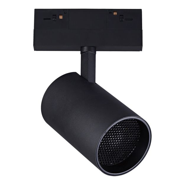 VK Lighting Kona - magnetisch railsysteem - railspot met honinggraat - 13,9 x 8 x 18,3 cm - 25W dimbare LED incl. - zwart
