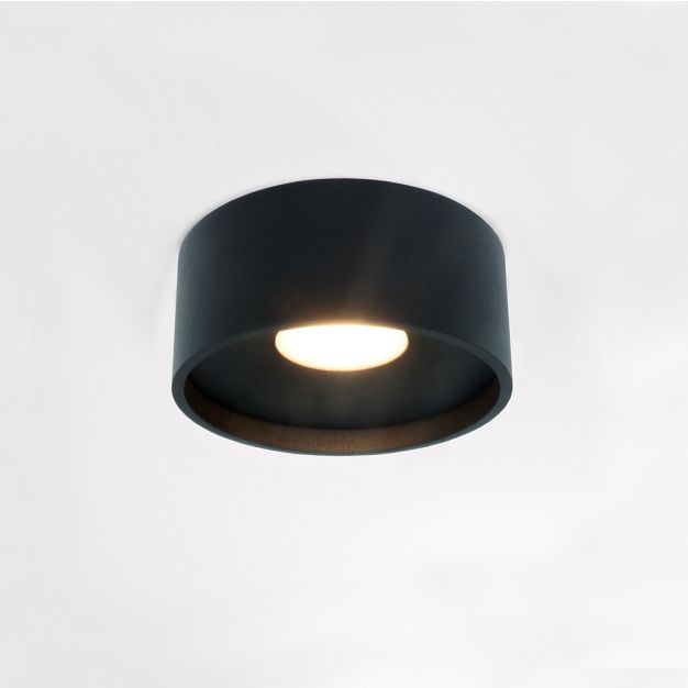 Artdelight Oran - plafondverlichting - Ø 12 x 5 cm - 10W dimbare LED incl. - IP54 - zwart