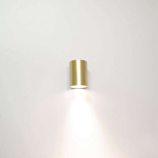 Artdelight Roulo1 - wandverlichting - Ø 6,4 x 9 cm - mat goud