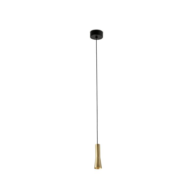 Faro Nina - hanglamp -  Ø 4 x 13 cm - 4W LED incl. - satijn goud