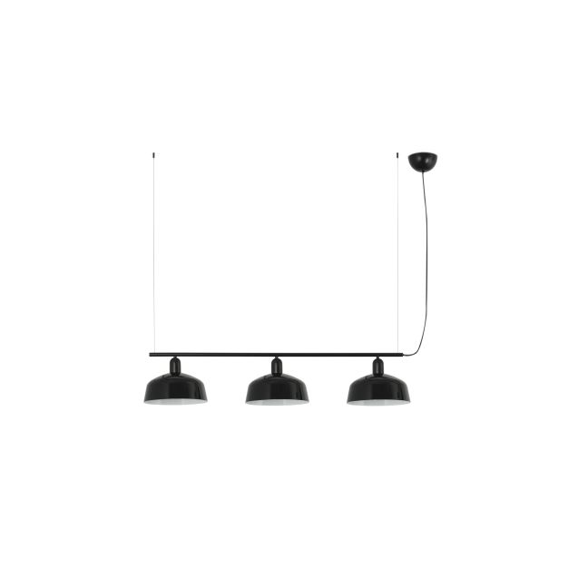 Faro Tatawin M - hanglamp - 100 x 25 x 210 cm - satijnzwart en glanszwart