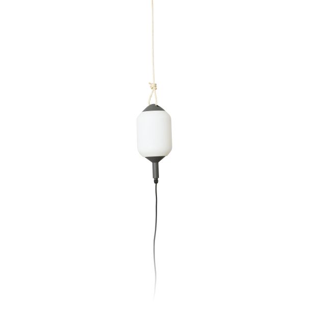 Faro Saigon - draagbare lamp met stekker - Ø 17 x 22 cm - IP65 - mat wit