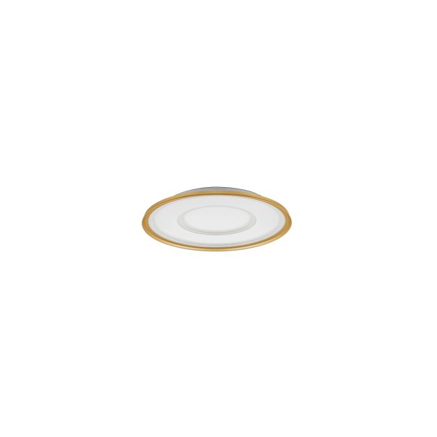 Nova Luce Figin - plafondlamp met afstandsbediening - Ø 50 x 6,5 cm - 40W dimbare LED incl. - zandgoud