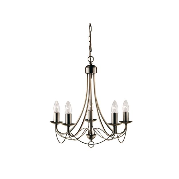 Searchlight Maypole - luster - Ø 46 x 100 cm - antiek messing