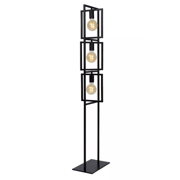 Lucide Luuk - staanlamp - 26 x 34 x 145 cm - zwart