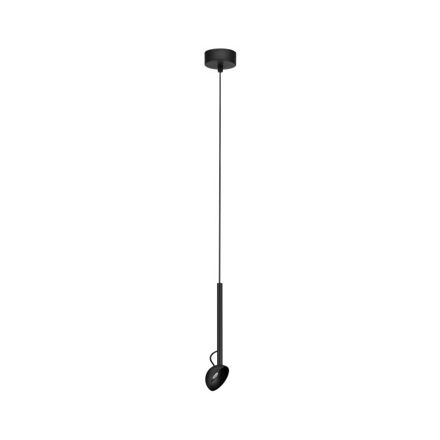 Nova Luce Ola - hanglamp - Ø 8 x 145 cm - 4W LED incl. - zandzwart