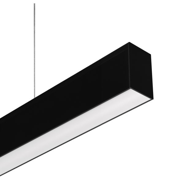 Lichtkoning Slim Line Up - hanglamp - 118 x 5,5 x 3,3 cm - 22,5W LED + 17W LED incl. - zwart