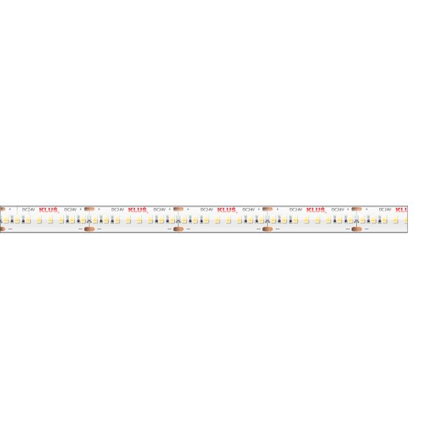 KLUS LED strip - 1 cm breed, 500cm lengte - 24Vdc - dimbaar - 4,8W LED per meter - 240 LEDs per meter - IP65