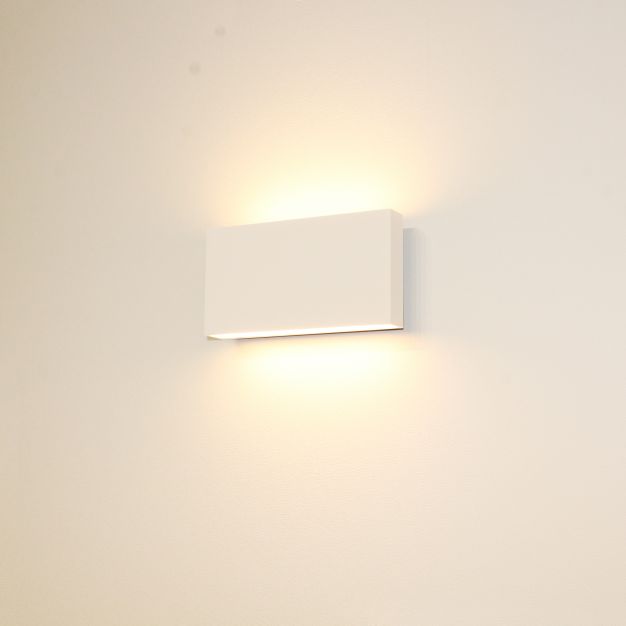 Artdelight Box - buiten wandverlichting - 17 x 9 x 4 cm - 2 x 6,5W dimbare LED incl. - IP54 - wit