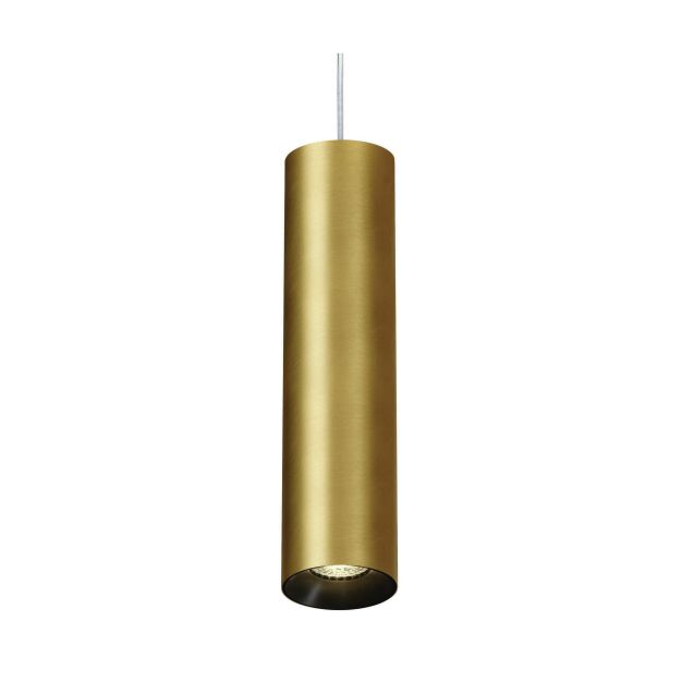 ONE Light Cylinder - hanglamp - Ø 7,5 x 240 cm - geborsteld messing