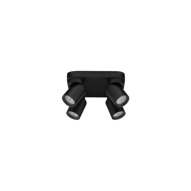 Nova Luce Amecy - opbouwspot 4L - 22 x 12,5 x 22 cm - zandzwart