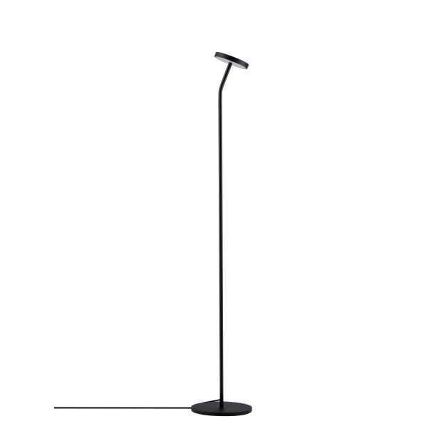 Nova Luce Logos - staanlamp - Ø 21 x 123 cm - 9W LED incl. - zandzwart