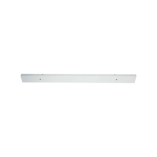 Artdelight Balk - plafondplaat voor 2 hanglampen - 120 x 9,5 x 3 cm - wit