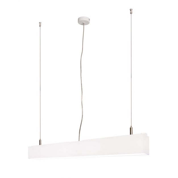 Lichtkoning Linear - hanglamp - 57 x 5 x 200 cm - 18W LED incl. - wit - witte lichtkleur