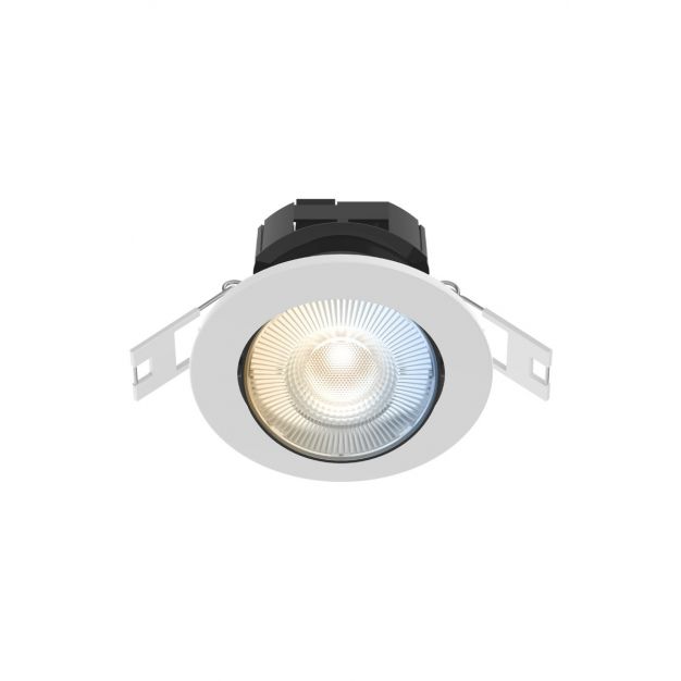 Calex Smart Downlight White (set van 3) - dimfunctie en instelbare lichtkleur via app - Ø 85 mm, Ø 70 mm inbouwmaat - 5W LED incl. - wit
