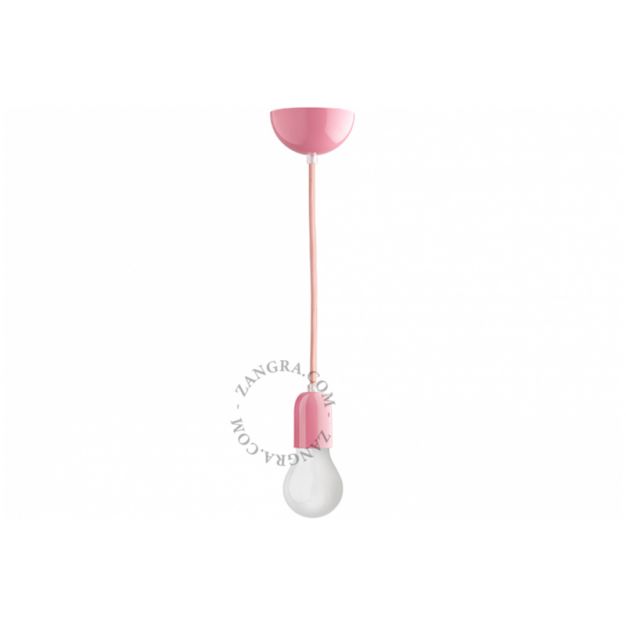 Zangra - hanglamp - ⌀ 10 x 300 cm - roze