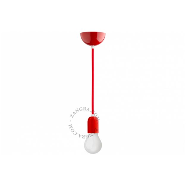 Zangra - hanglamp - ⌀ 10 x 300 cm - rood