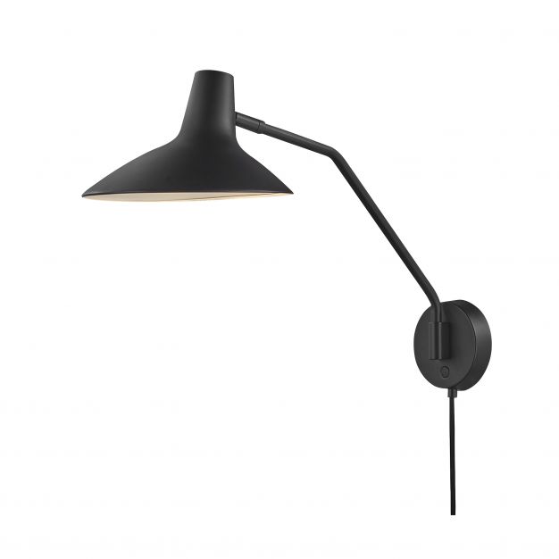 Design for the People Darci - wandverlichting met schakelaar - 55 x 11 x 36,5 cm - zwart