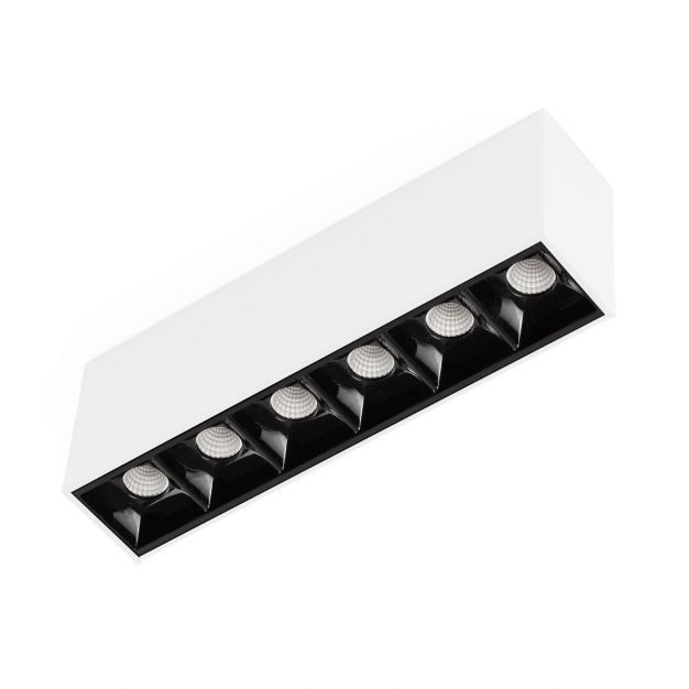 Faro Neso Point-6 - armatuur voor magnetische rail - 16,4 x 3,4 x 5,6 cm - 8W DALI dimbare LED warm wit (2700K) incl. - 34° lichtbundel - wit