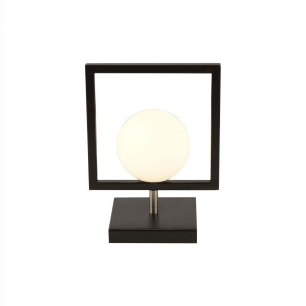 Searchlight Rosewell - tafellamp - 23,5 cm - mat zwart