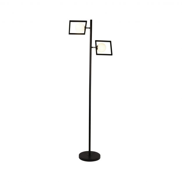 Searchlight Rosewell - staanlamp - 153,5 cm - mat zwart