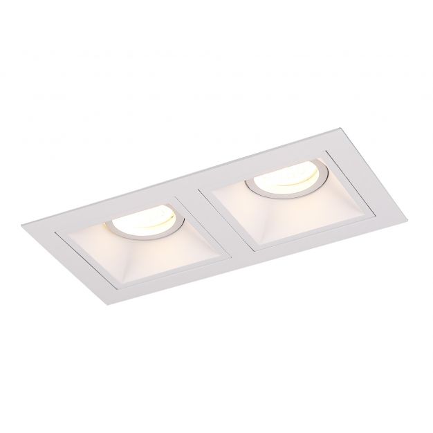 Maxlight Hit - inbouwspot 2L - 215 x 115 mm, 195 x 95 mm inbouwmaat - wit