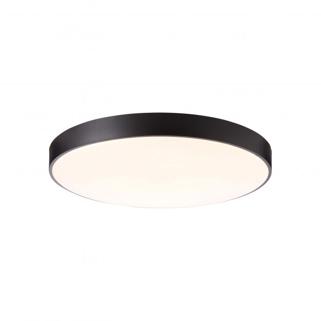 Brilliant Slimline - plafondverlichting met afstandsbediening - Ø 78 x 15 cm - 80W dimbare LED incl. - wit en zwart