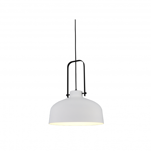 Artdelight Mendoza - hanglamp - Ø 37,5 x 176 cm - wit en zwart