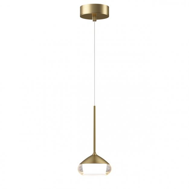 Artdelight Phoenix - hanglamp - Ø 11,6 x 208,2 cm - 7W dimbare led incl. - geborsteld goud