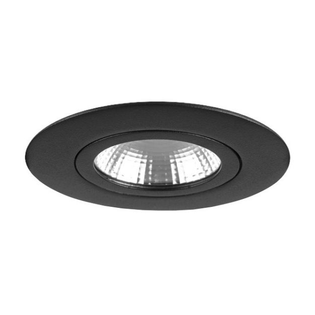 Integral LED Lux Ultra Slim - inbouwspot - Ø 83 mm, Ø 65 mm inbouwmaat - 6,5W dimbare LED incl. - zwart