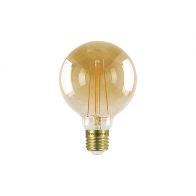 Integral LED lamp - Ø 9,5 x 14 cm - 5W dimbaar - 1800K - amber