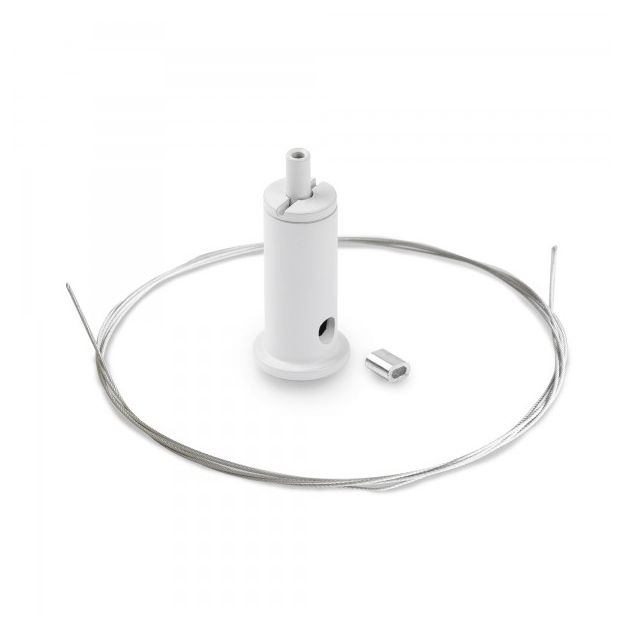 KLUS RG-1 - bevestigingsset inclusief kabel 100cm - wit
