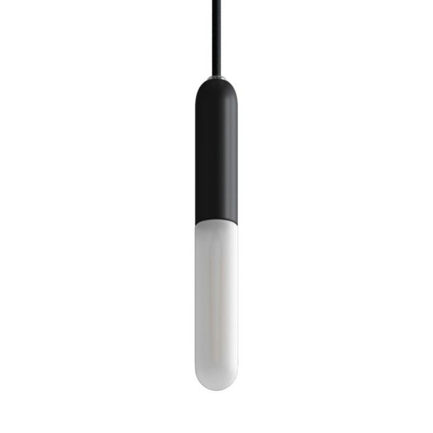 Creative Cables - hanglamp 1L - 12 x 120 cm - zwart